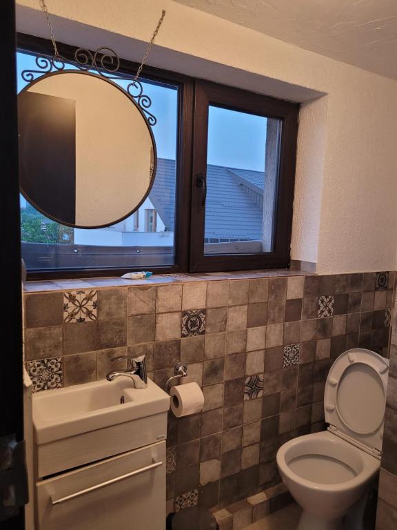Koupelna v ubytování MAG Motel