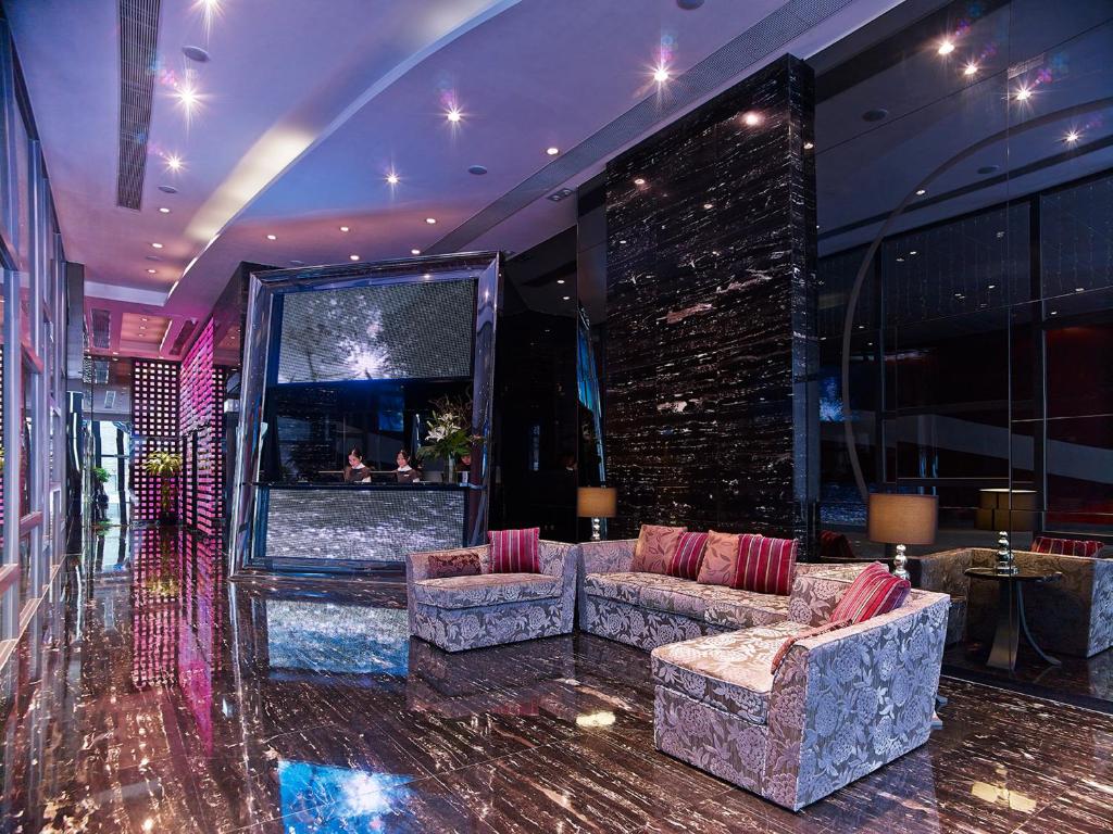 A seating area at Dorsett Kwun Tong, Hong Kong