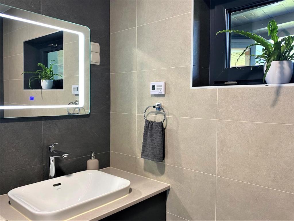 Koupelna v ubytování Dunazug Plusz Luxus Apartman