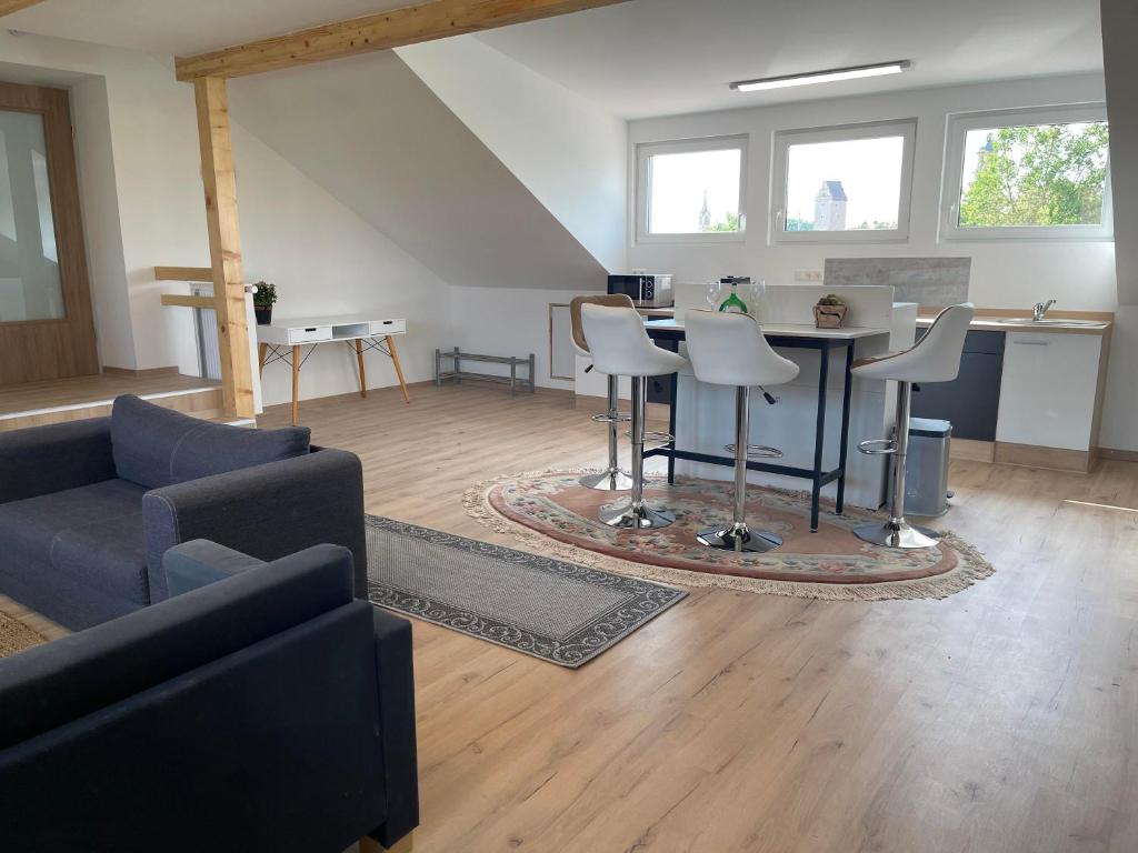 Posezení v ubytování promedklinik apartment 3
