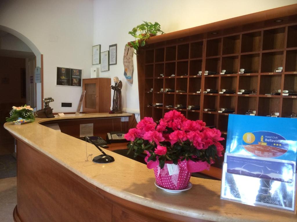 Televízia a/alebo spoločenská miestnosť v ubytovaní Hotel Club Bellavista