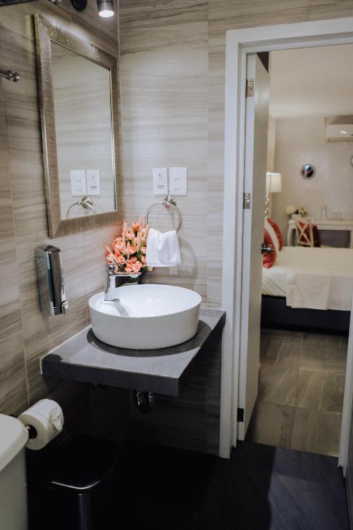 Koupelna v ubytování Hotel Venedik