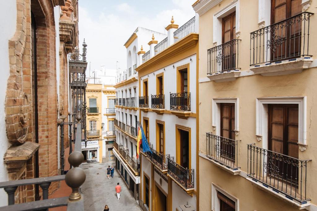 Výhľad na mesto Sevilla alebo výhľad na mesto priamo z apartmánu