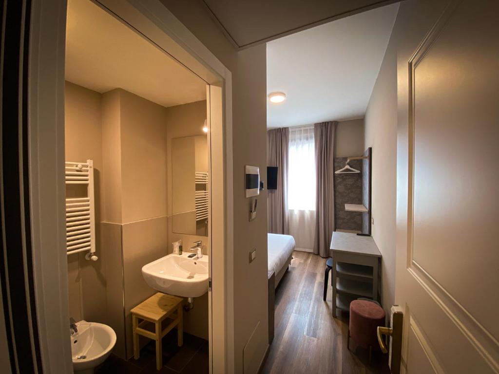 Koupelna v ubytování Hotel Della Rosa