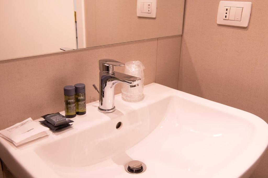 Koupelna v ubytování Hotel Della Rosa