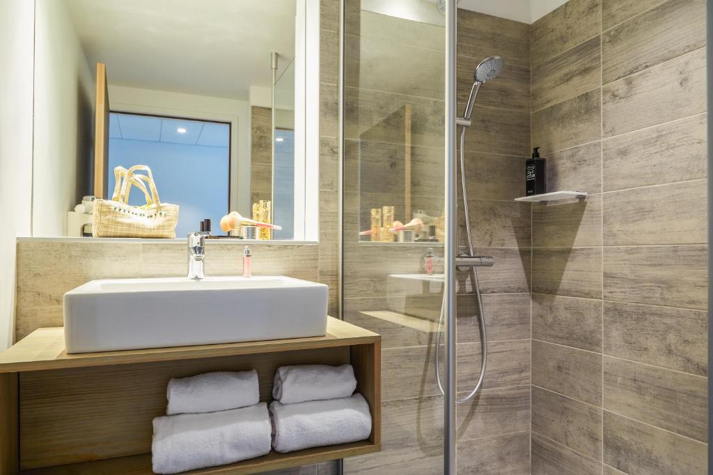 Koupelna v ubytování Ibis Styles Montpellier Aéroport Parc Des Expos