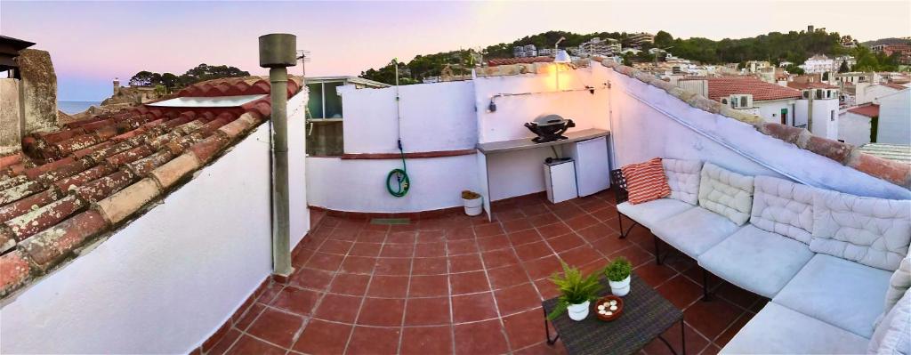 Balkón alebo terasa v ubytovaní Tossa Center Attic & Terrace