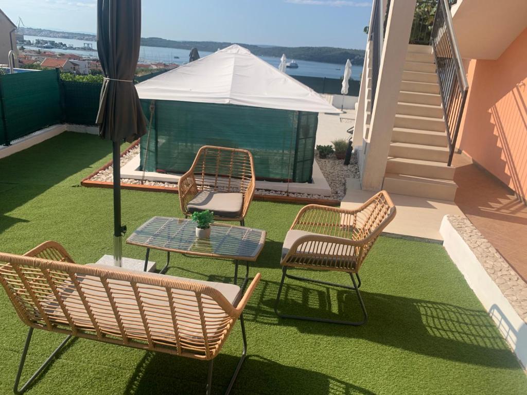 Balkón nebo terasa v ubytování Apartments Villa Bella Vista Seget