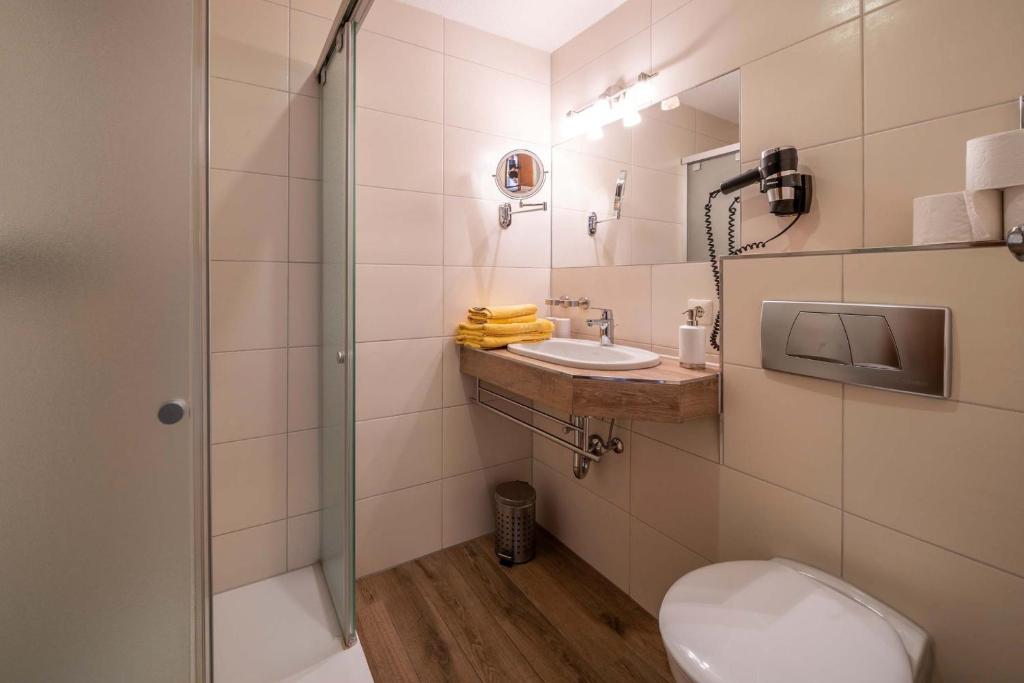 Koupelna v ubytování Hotel Seepark Appartements