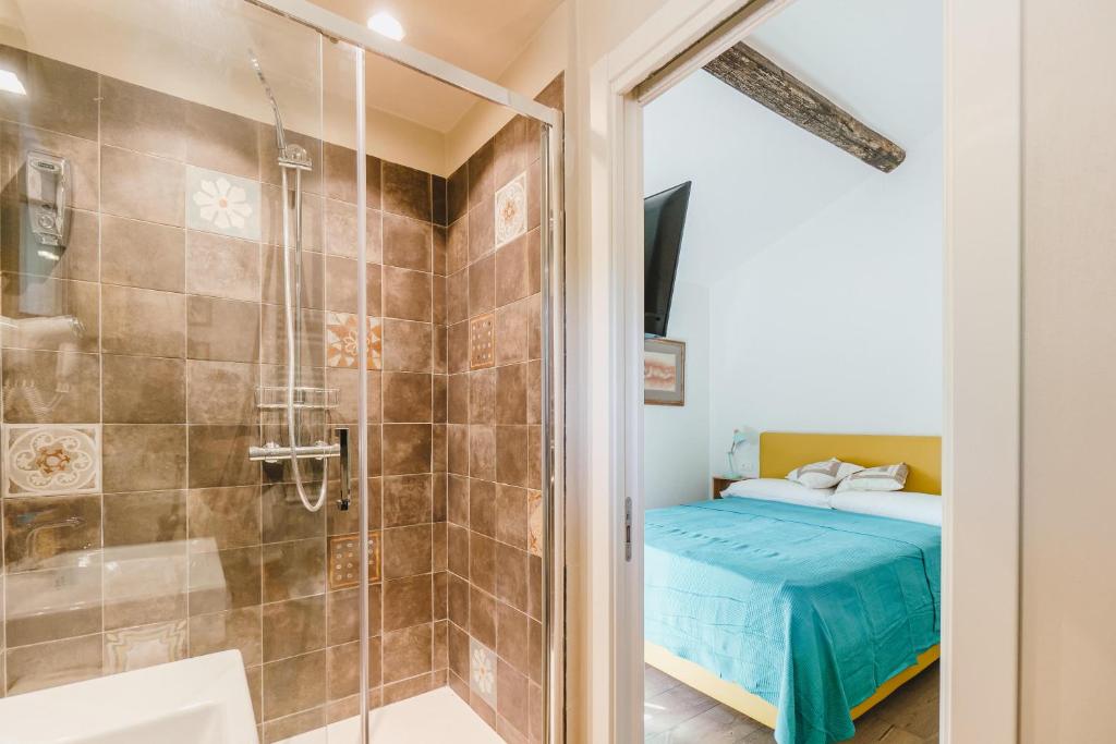Koupelna v ubytování Agriturismo Le Fonti
