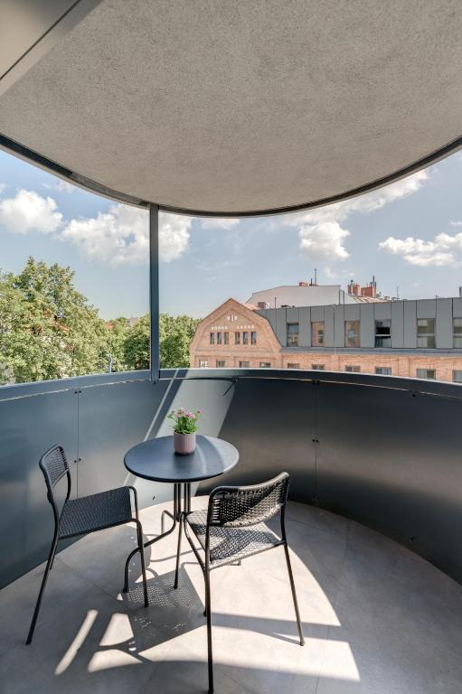 Balkón alebo terasa v ubytovaní Unique Apartments - Browar Gdański