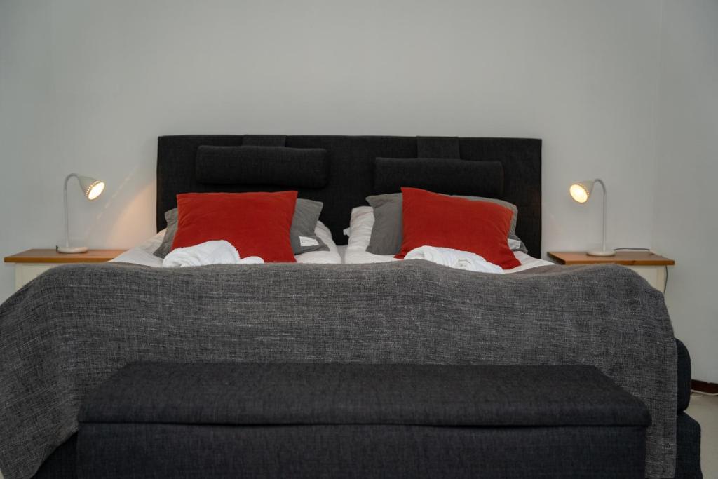 Postel nebo postele na pokoji v ubytování Svabesholms Kungsgårds B&B och Pensionat Stenshuvud