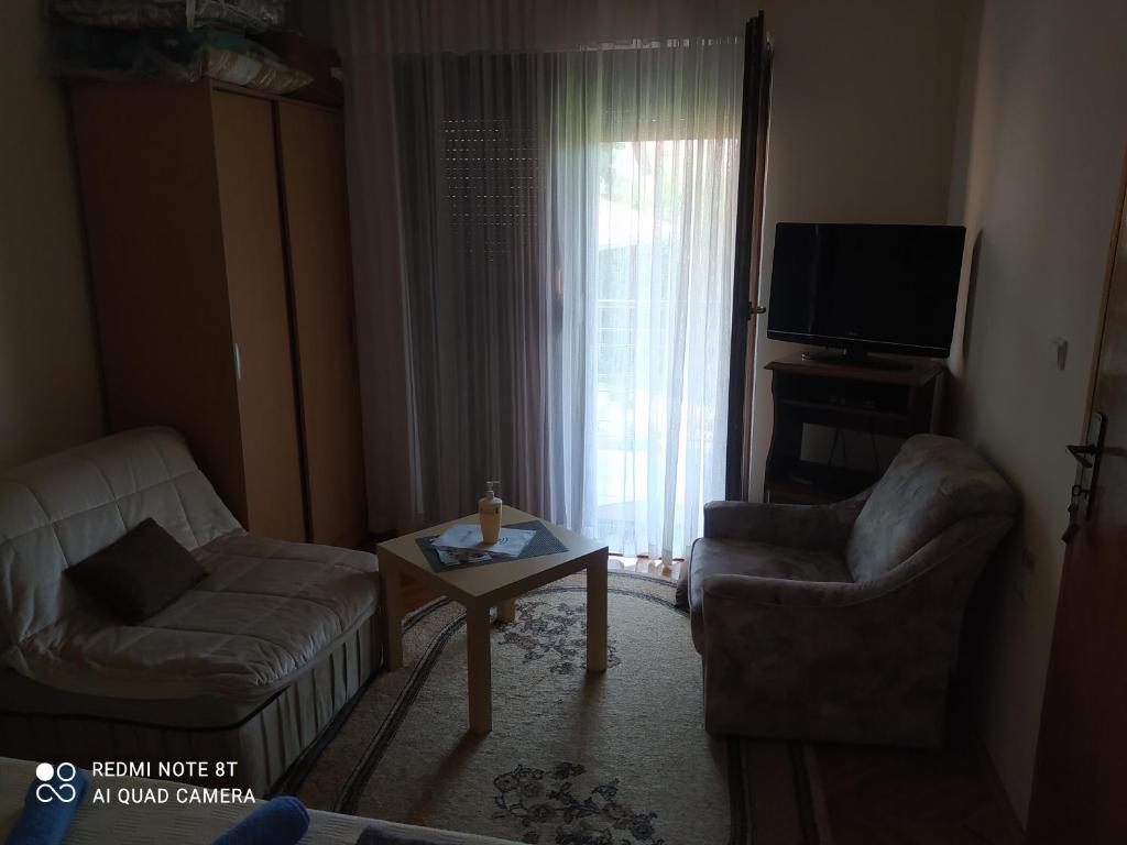 TV a/nebo společenská místnost v ubytování Prenoćište Aleksandar