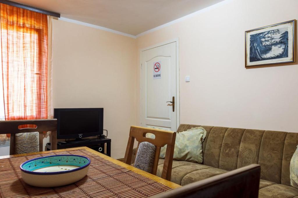 TV i/ili multimedijalni sistem u objektu Apartment & Rooms Aleksandar