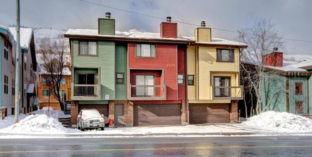 a colorful house on the side of a street at 1475 Park Avenue - Unit #6 in Park City