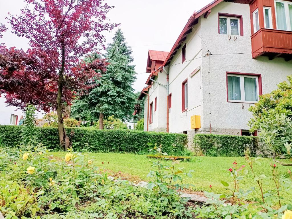 a house with a garden in front of it at DW Bukówka in Karpacz