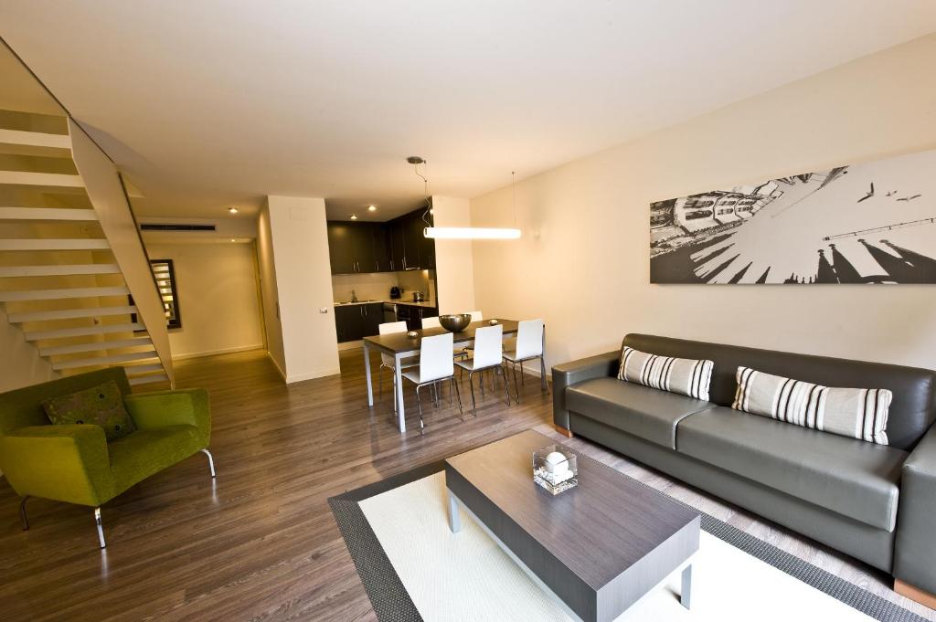 Posezení v ubytování Casp 74 Apartments