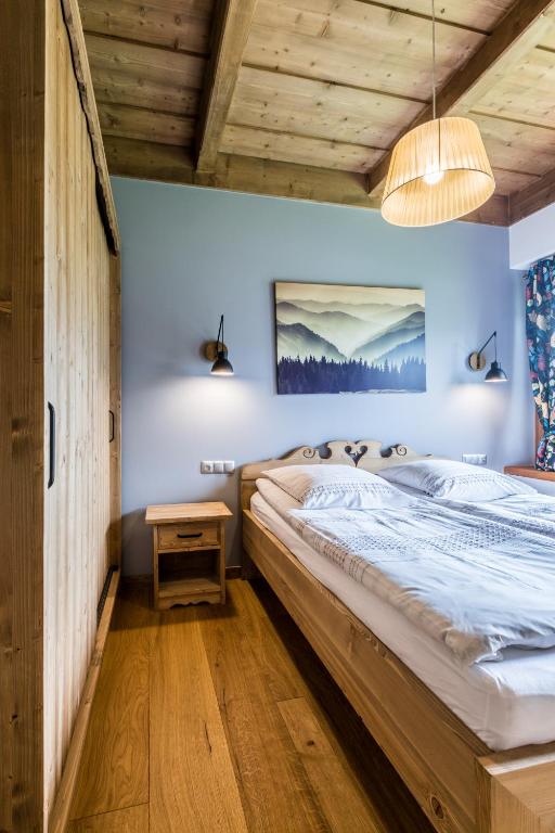 Posteľ alebo postele v izbe v ubytovaní PREMIUM Apartament Krokus - Giewont View