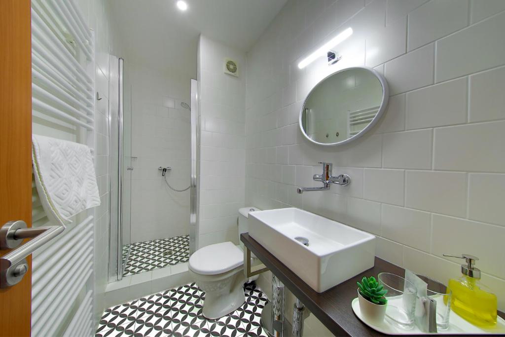 Koupelna v ubytování Hotel BRADA
