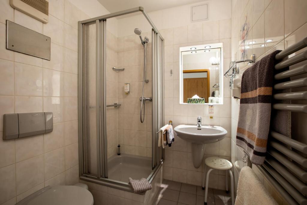 Koupelna v ubytování Hotel Brückenschänke