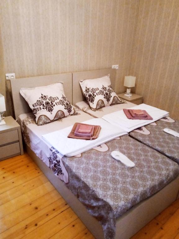 Postel nebo postele na pokoji v ubytování Kizikis Kari