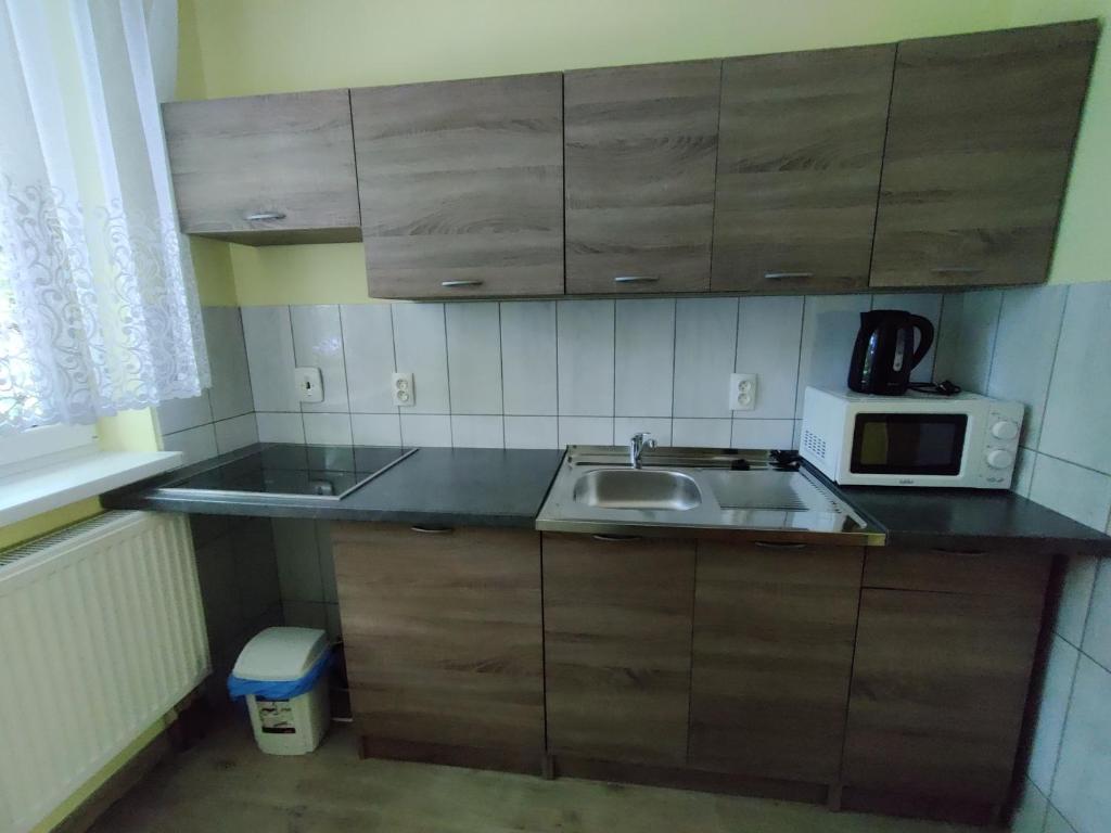 A kitchen or kitchenette at Rekreačné zariadenie Javorinka