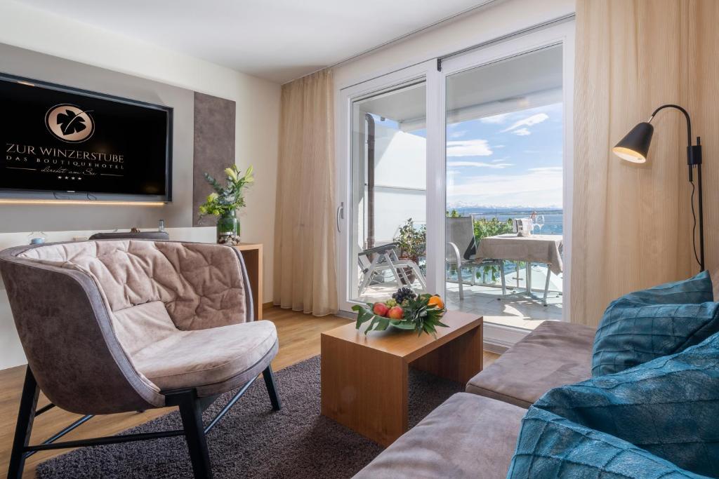 Posezení v ubytování Boutiquehotel zur Winzerstube - Adults Only