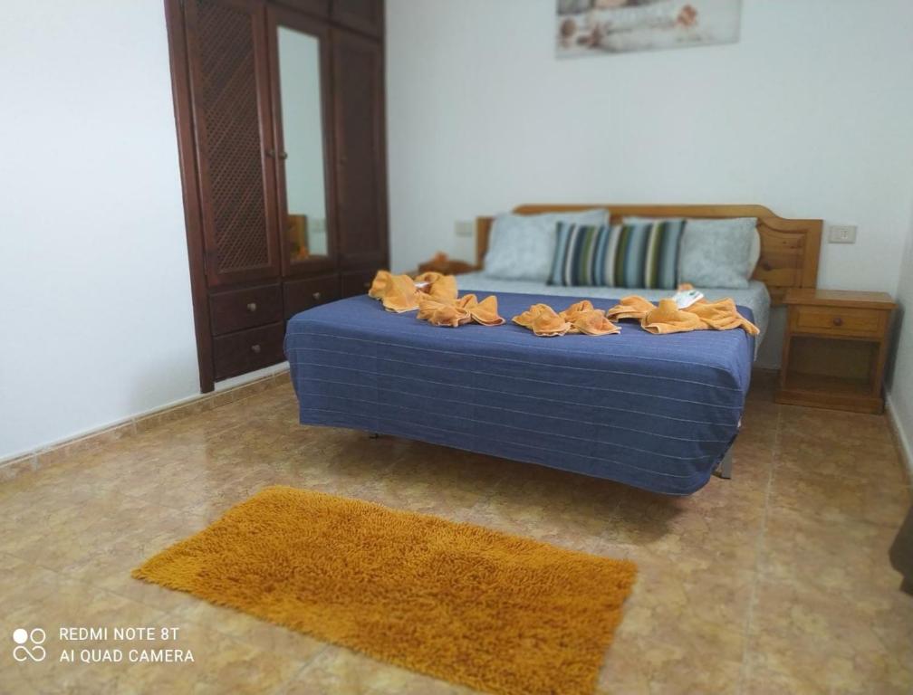 Postel nebo postele na pokoji v ubytování Finca Relax, Sea View, Oasis Vasiliko, La Asomada