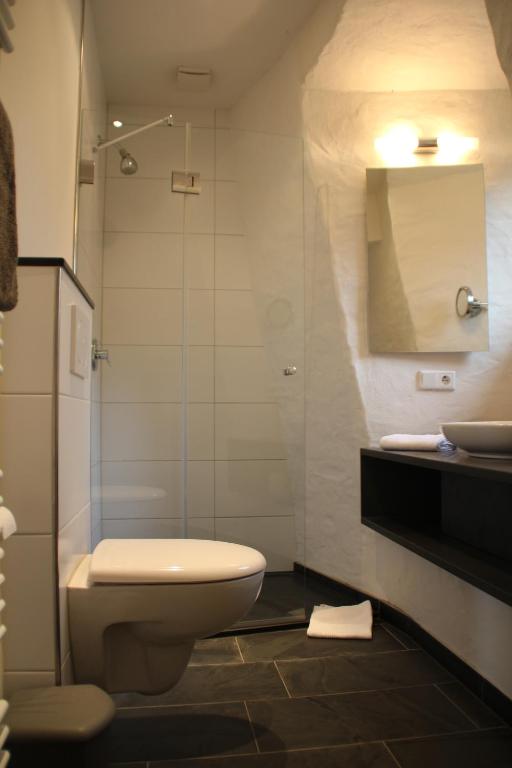Koupelna v ubytování Hotel Spitze Warte