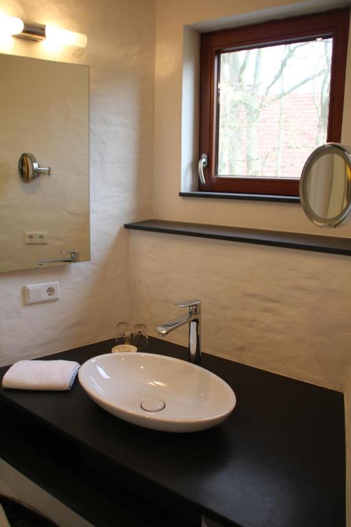 Koupelna v ubytování Hotel Spitze Warte
