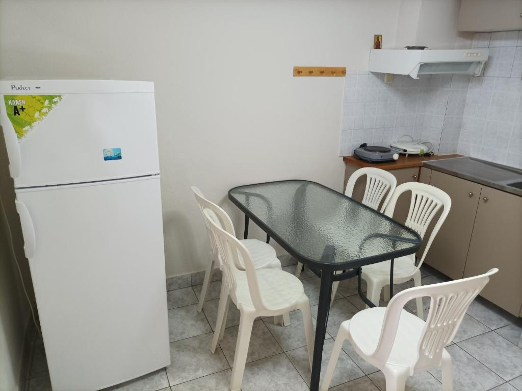 Kuchyň nebo kuchyňský kout v ubytování Villa Fallias