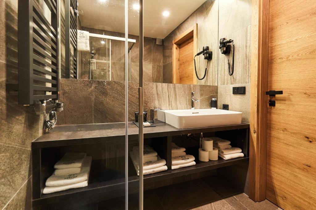 Koupelna v ubytování Resort Sněžné AMANITA