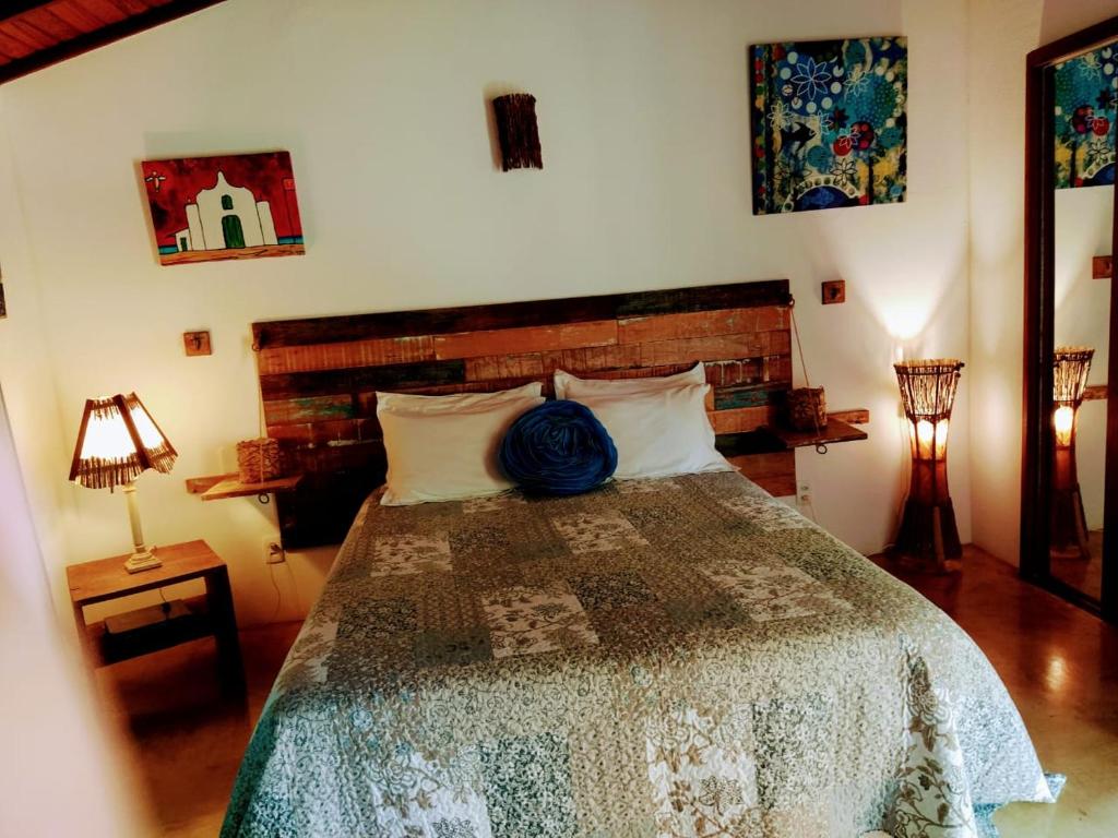 Postel nebo postele na pokoji v ubytování Guest House Villa 2 Santos