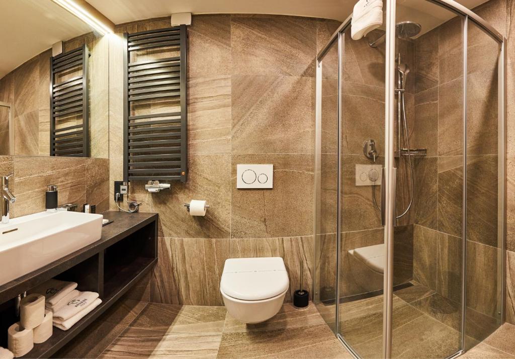 Koupelna v ubytování Resort Sněžné AMANITA