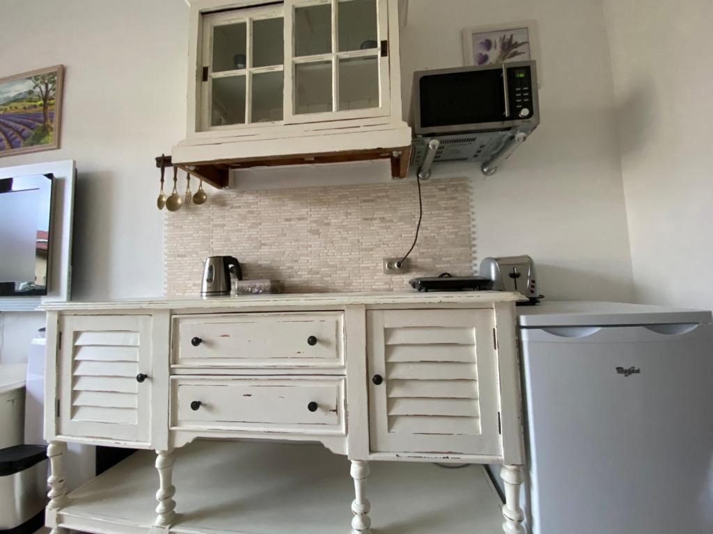 Kuchyň nebo kuchyňský kout v ubytování Apartmán Slapy-Ždáň