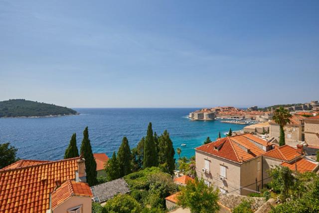 a view of a town with the ocean and buildings at Sea & the City in Dubrovnik
