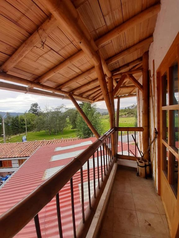 Balkón nebo terasa v ubytování Hotel Campestre Inaoska Ecospa