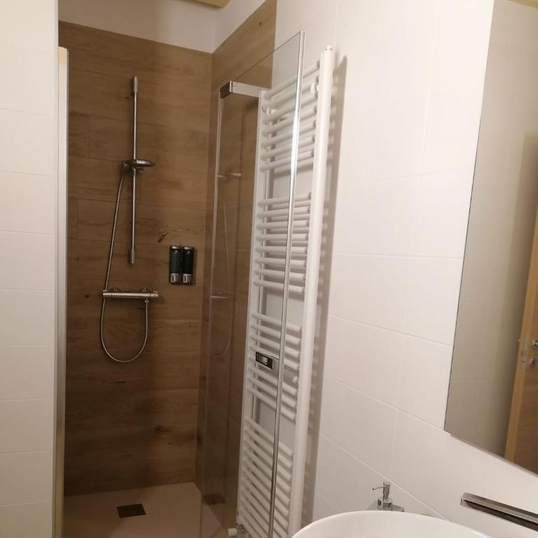 Koupelna v ubytování B&B Al Portico