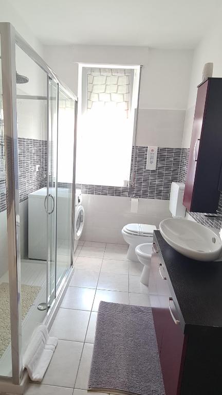 Koupelna v ubytování B&B Regina
