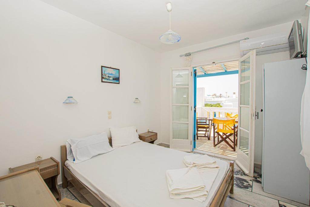 Postel nebo postele na pokoji v ubytování villa polemis