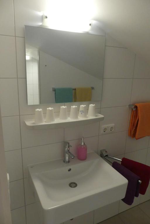 Koupelna v ubytování Ferienwohnungen Haus Kunterbunt