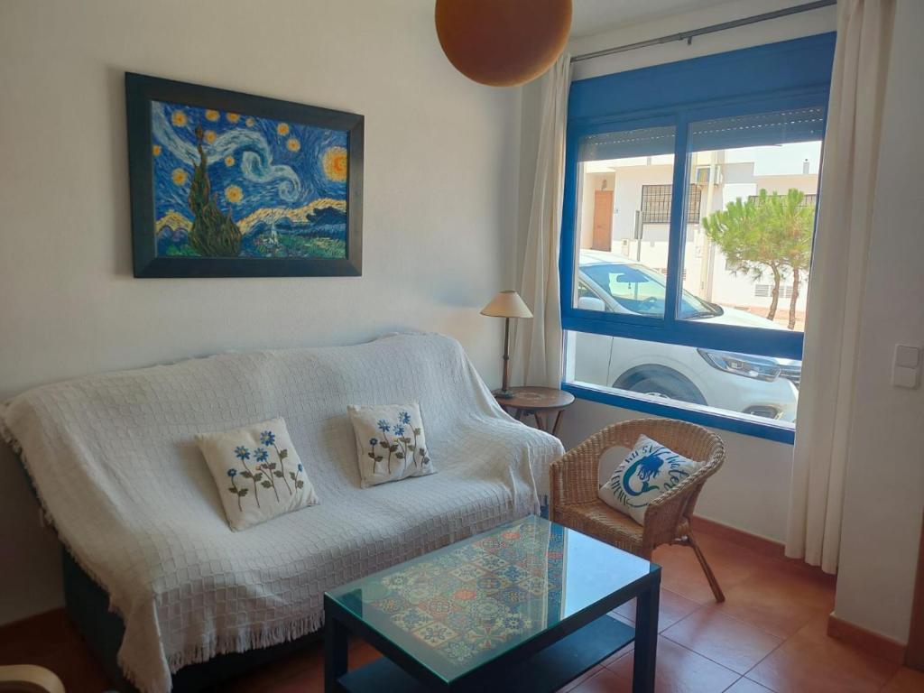 Гостиная зона в Apartamento en pleno Parque Natural Cabo de Gata, Isleta del Moro