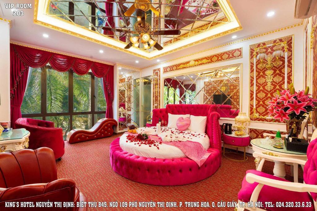 Posezení v ubytování King's Hotel Nguyễn Thị Định