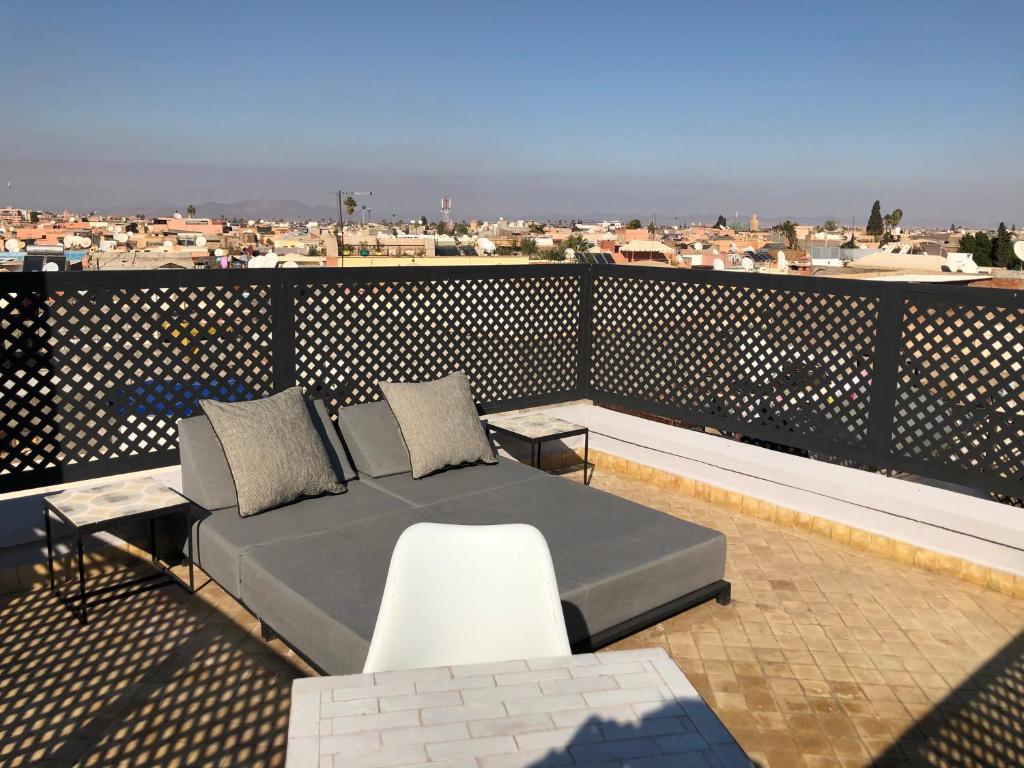 Balkón nebo terasa v ubytování Riad Dar Bahi