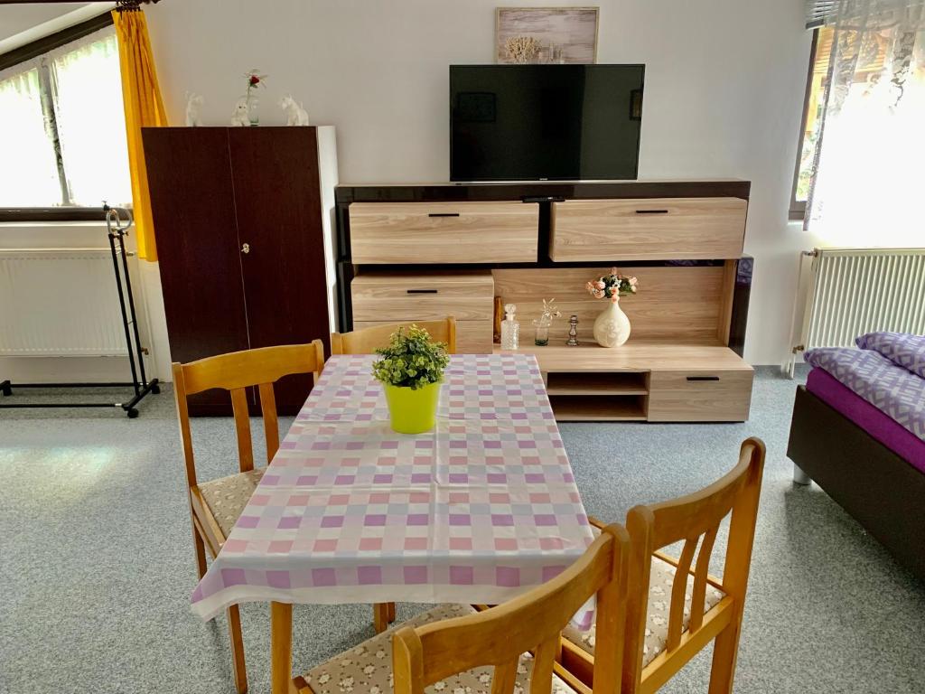 Telewizja i/lub zestaw kina domowego w obiekcie Pension Lenka 2