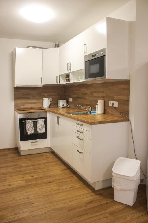 Kuchyň nebo kuchyňský kout v ubytování Apartmán Svoboda nad Úpou