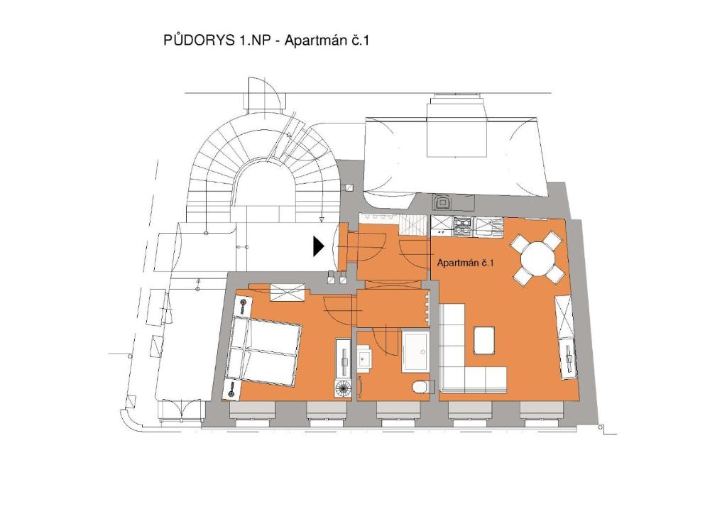 Půdorys ubytování Egrensis Apartments