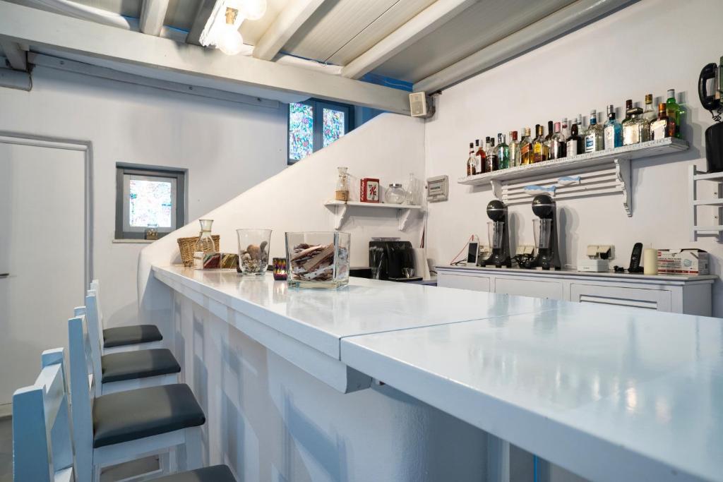 Kuchyň nebo kuchyňský kout v ubytování Hotel Iris