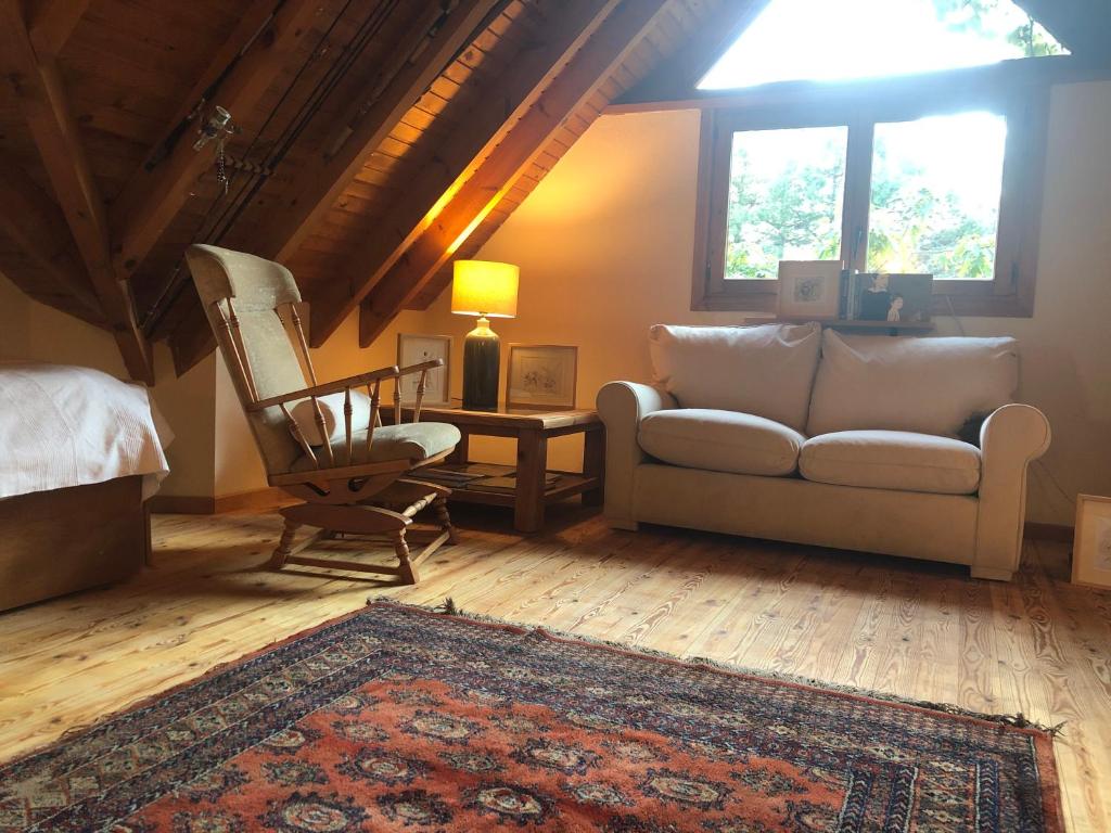 Posezení v ubytování La Casita de Navacerrada
