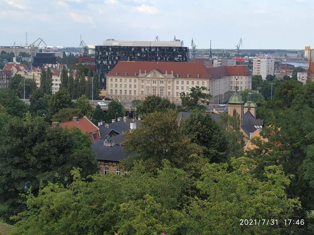 Výhľad na mesto Gdansk alebo výhľad na mesto priamo z apartmánu